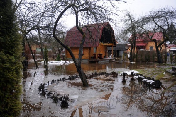 Уровень воды в реке Огре находится на высокой отметке