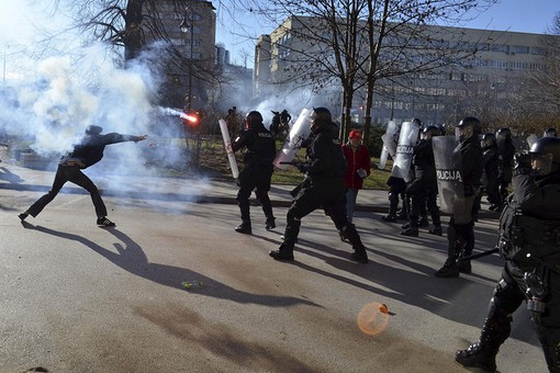 Протестующие на улицах Боснии и Герцеговины