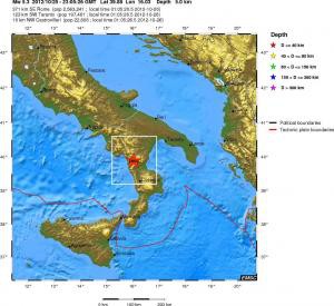 Землетрясение магнитудой 5,3 произошло на юге Италии, есть разрушения 